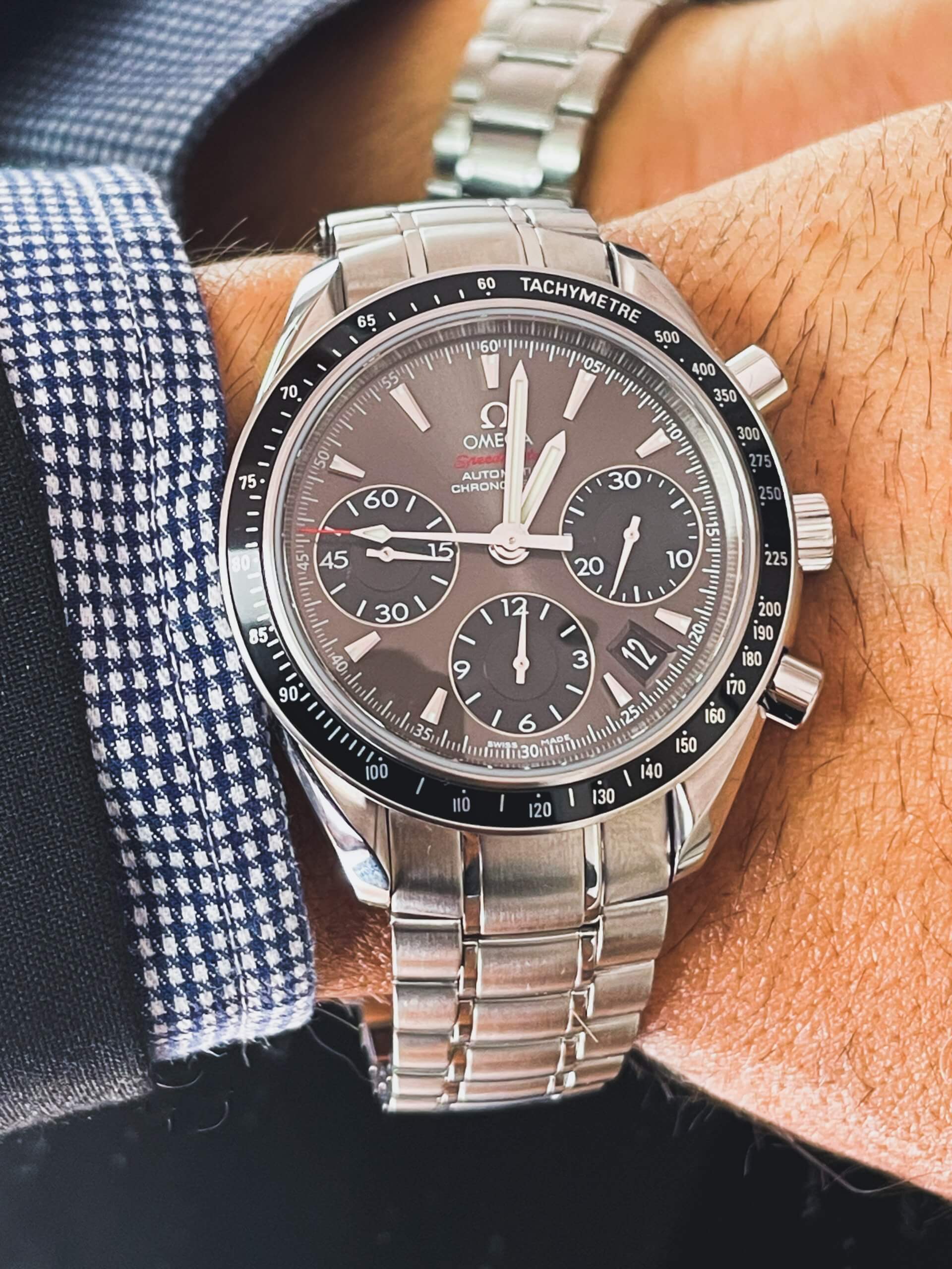 Omega Speedmaster Date 40 323.30 Grey Dial, Stainless Steel, 40.0