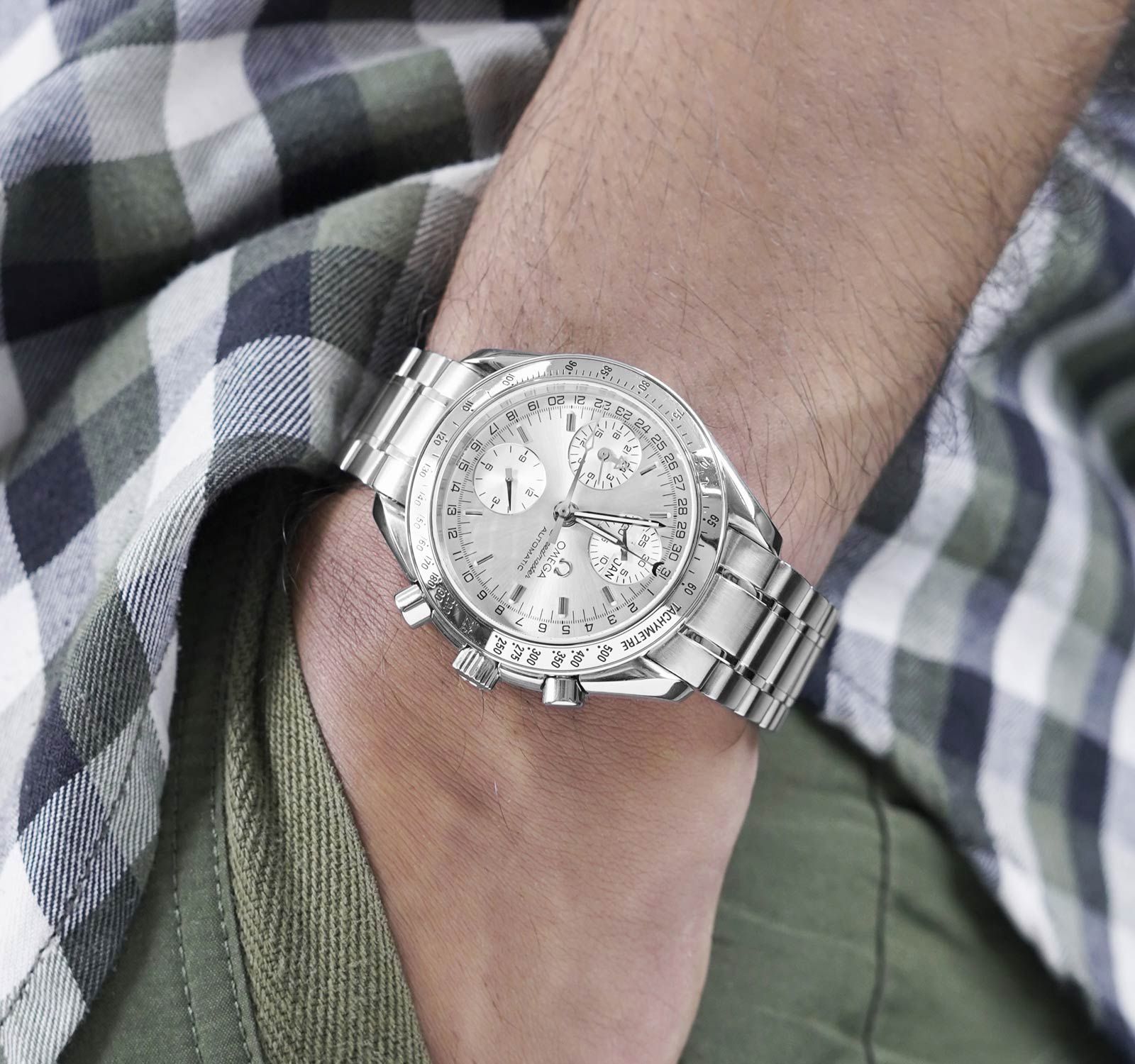 Omega Speedmaster Day-Date 3523.30 Silver Dial, Stainless Steel 