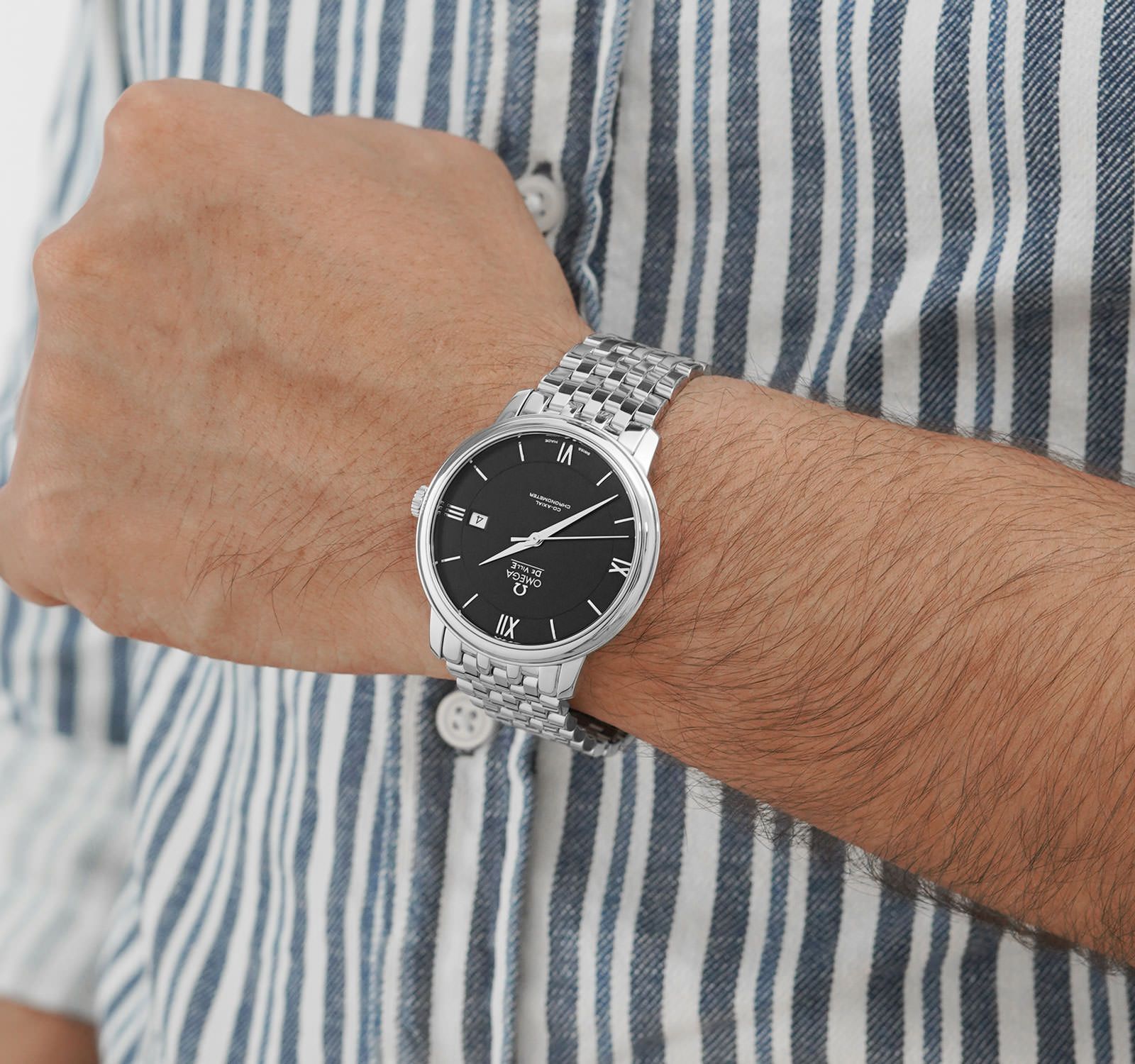 Omega De Ville Prestige 424.10 Black Dial, Stainless Steel, 39.5