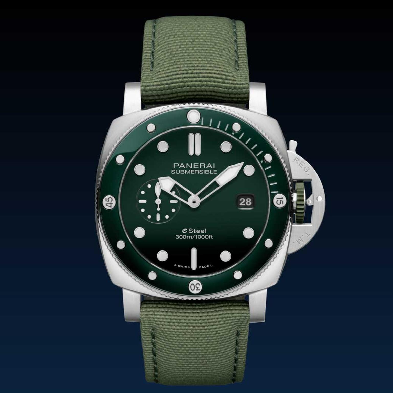 Panerai Submersible Quarantaquattro 01287 Green Polished Gradient