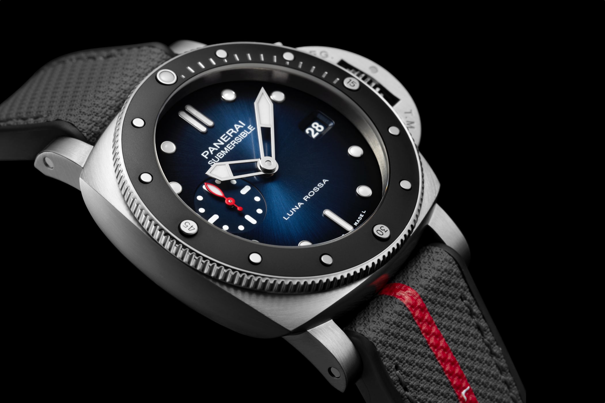 時計 PANERAI LUMINOR SUBMERSIBLE Panerai Submersible Luna Rossa 01565 Blue Dial, P.900, Steel with