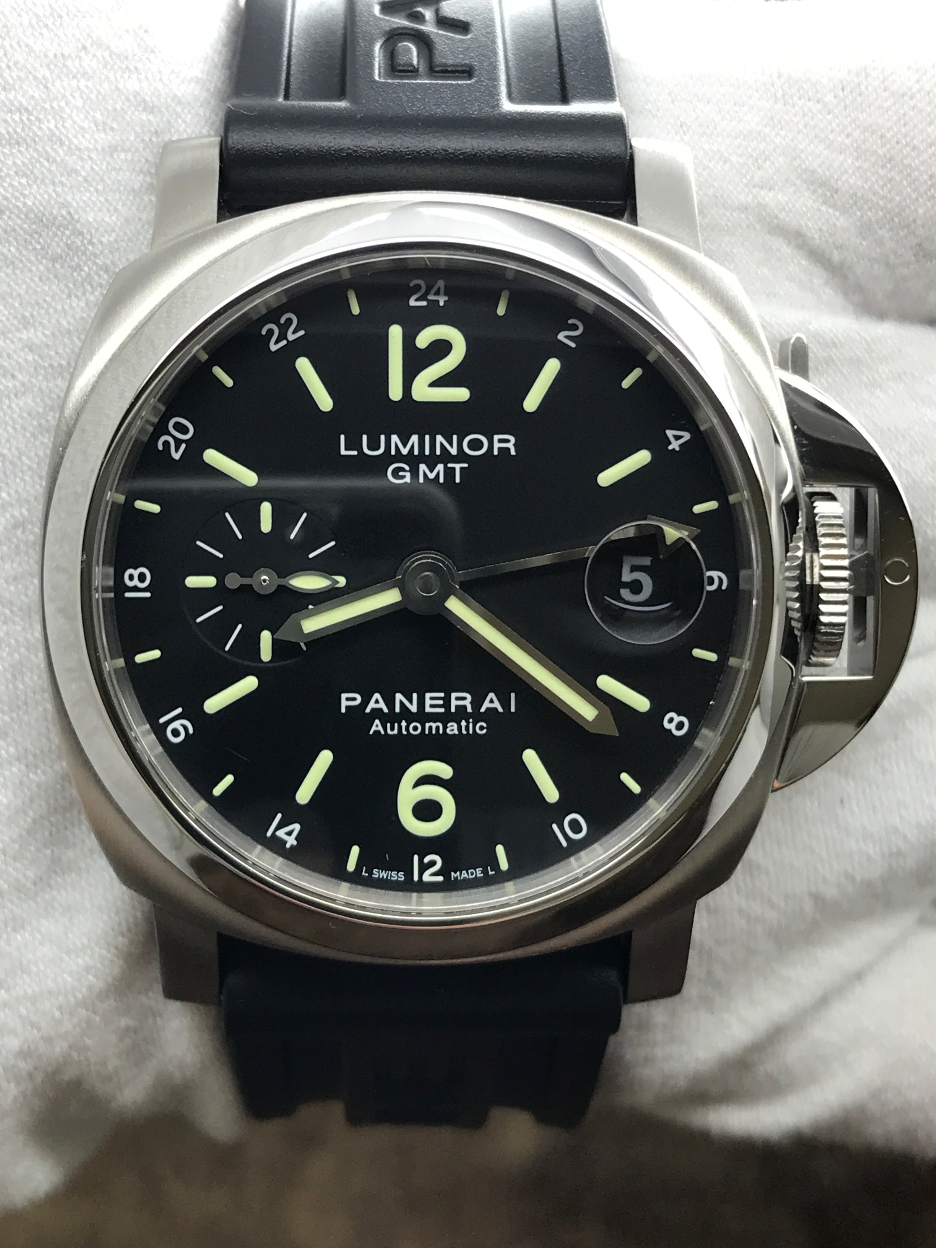 PANERAI ボールペン 黒 OFFICINE PANERAI Novelty Black/Silver Twisted Ballpoint Pen
