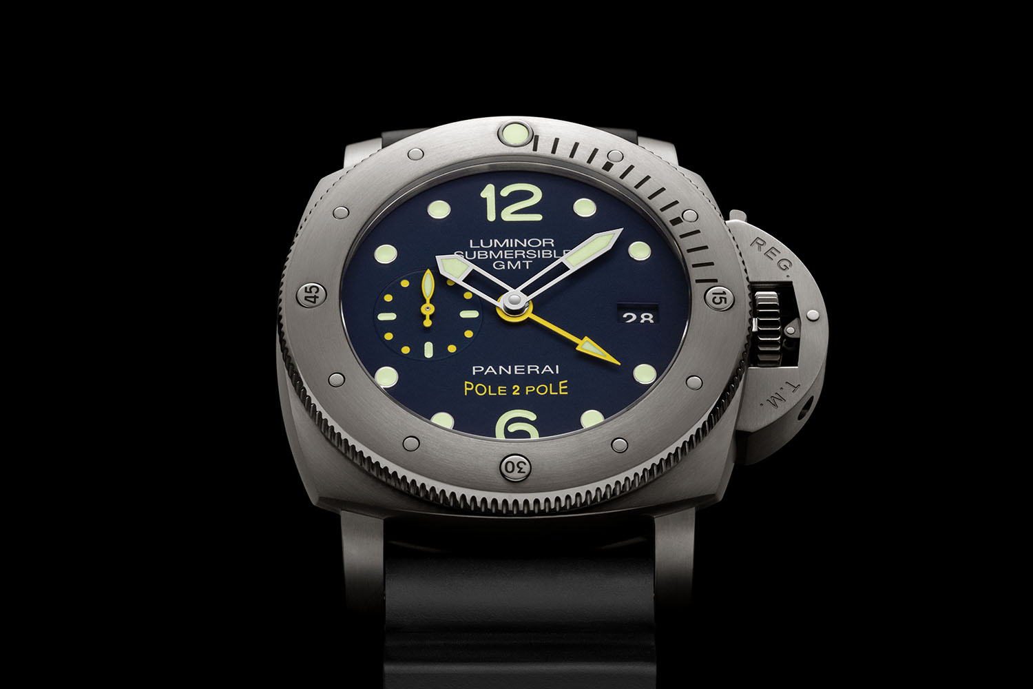 Submersible Panerai Gmt Usato Panerai Submersible 1950 00719 Blue