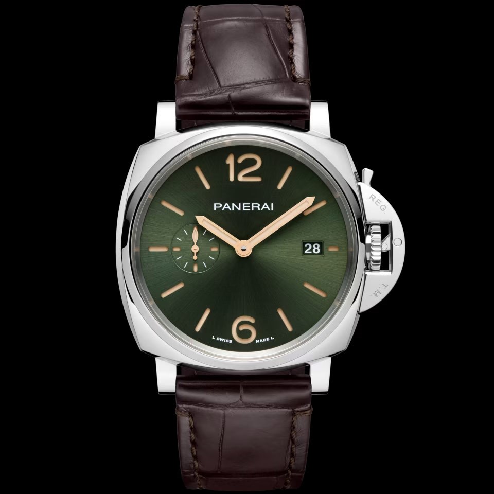 PANERAI ステンブレスレット！No.2 Panerai Luminor Due 01329 Green Dial, 42.0 mm, Platinumtech, Self
