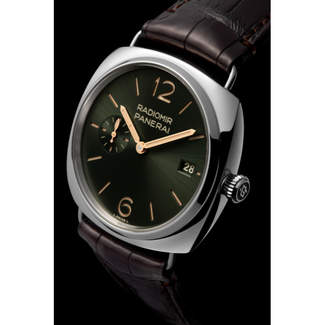 Panerai Radiomir Quaranta 01573 Green Dial, Polished Steel, 40.0