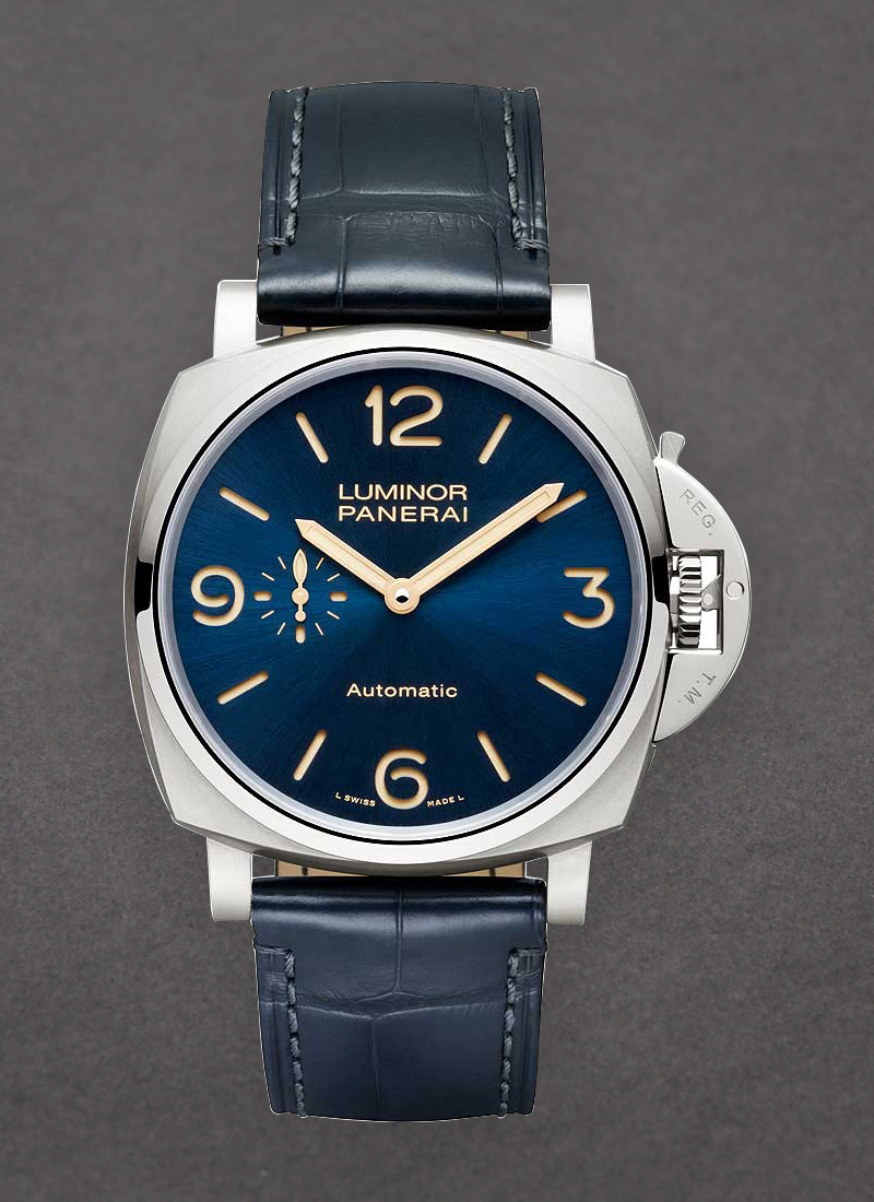 Panerai Luminor Due 00729 Blue Dial, Titanium, 45.0 mm, 3 Days