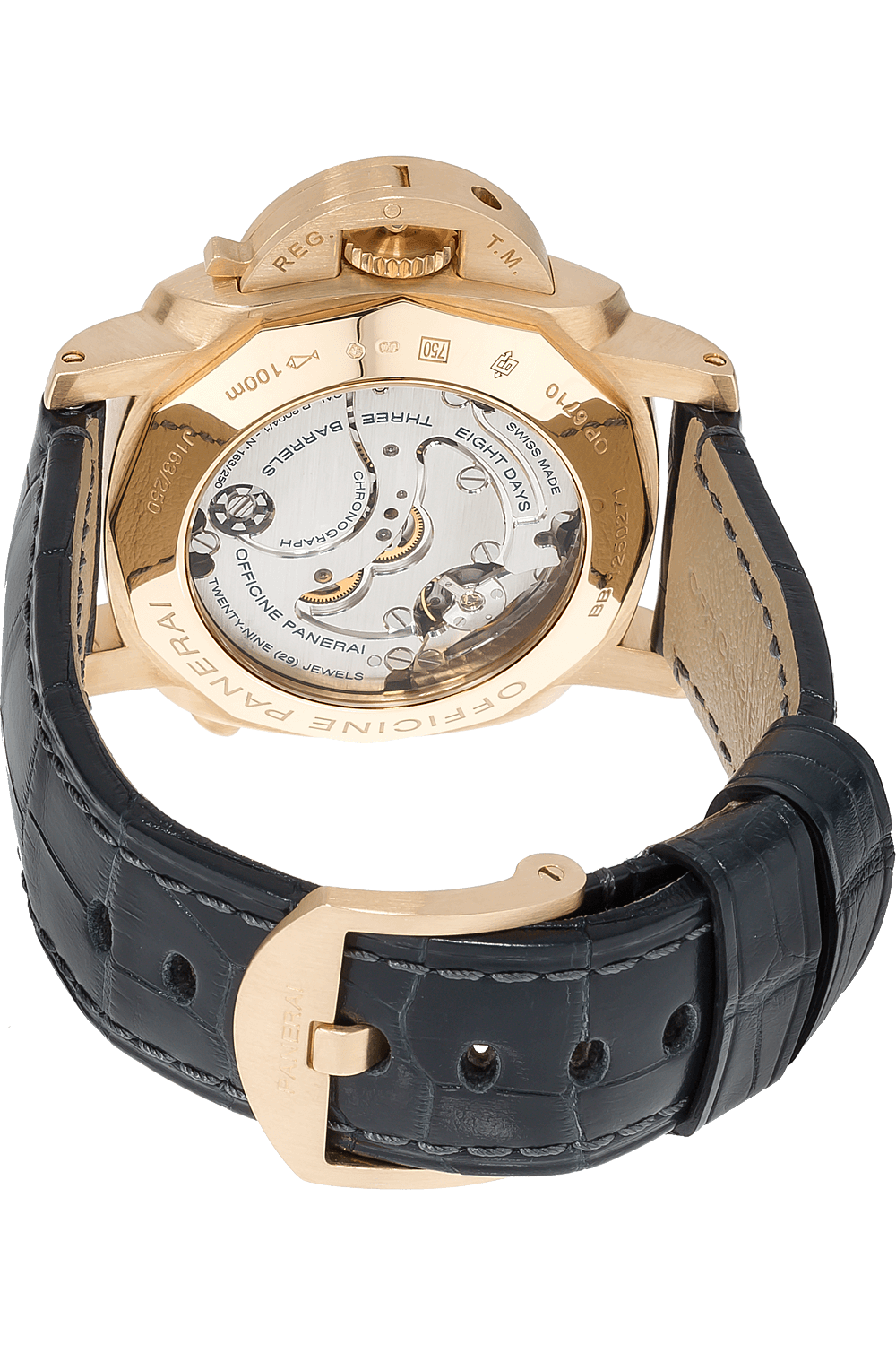 Panerai Luminor 1950 00277 Blue Dial, Pink Gold, 44.0 mm, GMT