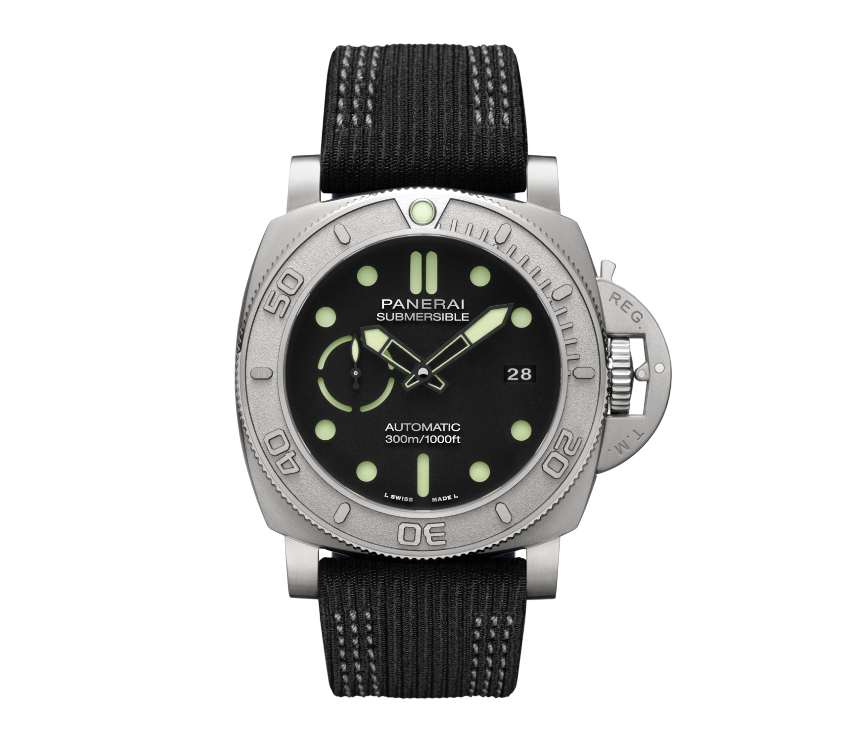 PANERAI　Shimazu-tokei Panerai Submersible 47 00985 Black Dial, Titanium, 47.0 mm, Mike