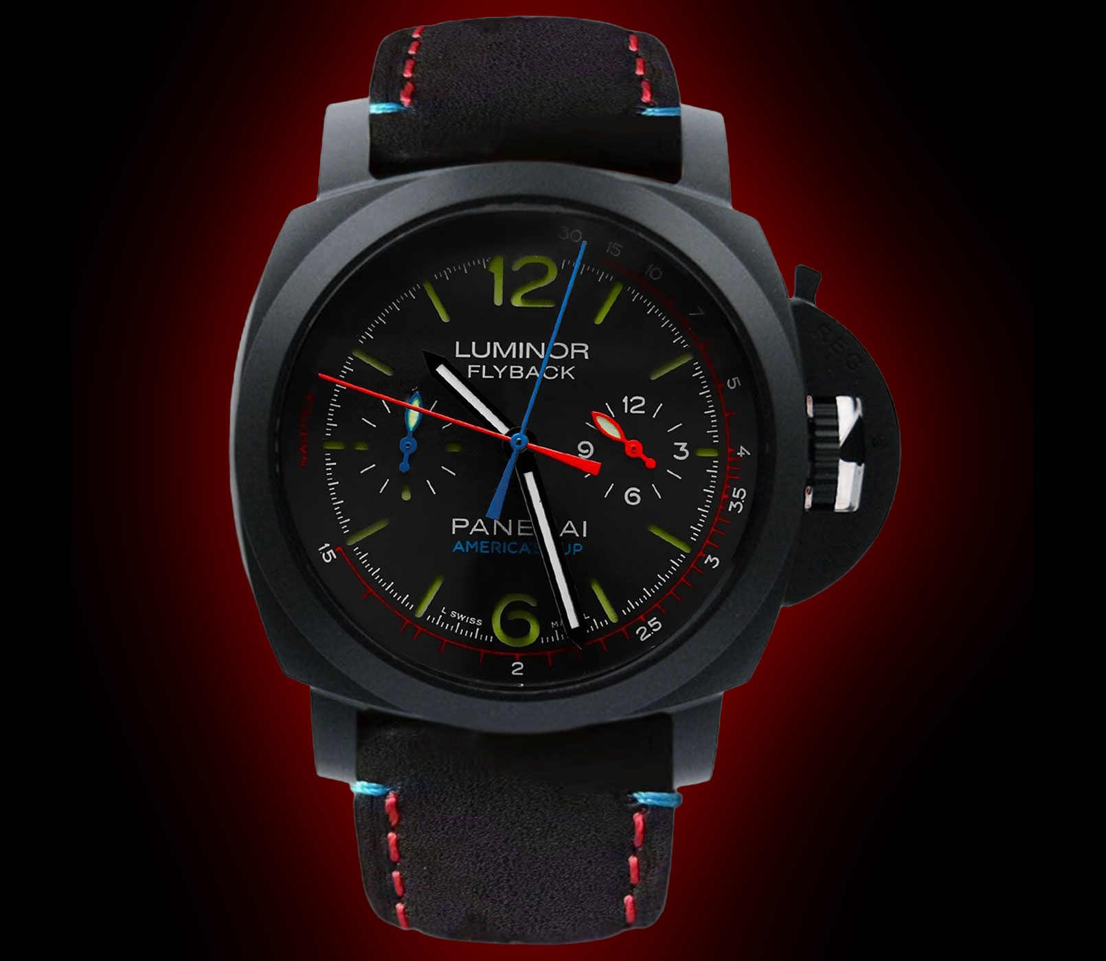 Panerai Luminor 1950 00725 Black Dial, Titanium, mm, Oracle