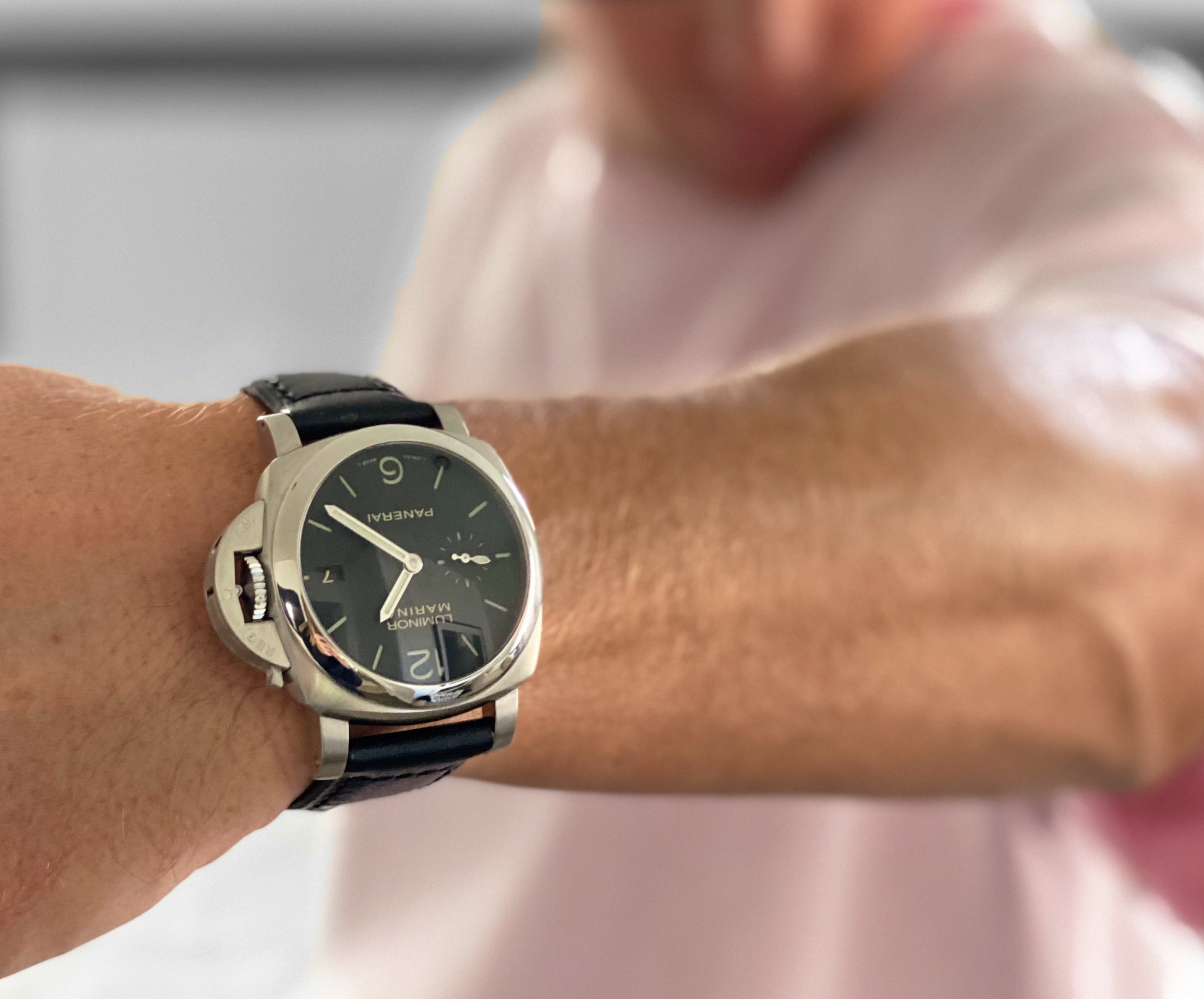 On Wrist Panerai Submersible 1950 42mm Wrist Panerai Thin Case