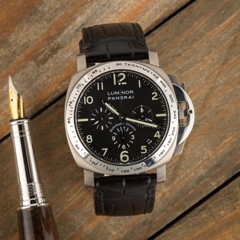 時計 OFFICINE PANERAI Luminor 44mm 中古】OFFICINE PANERAI LUMINOR CHRONO 44MM オフィチーネ