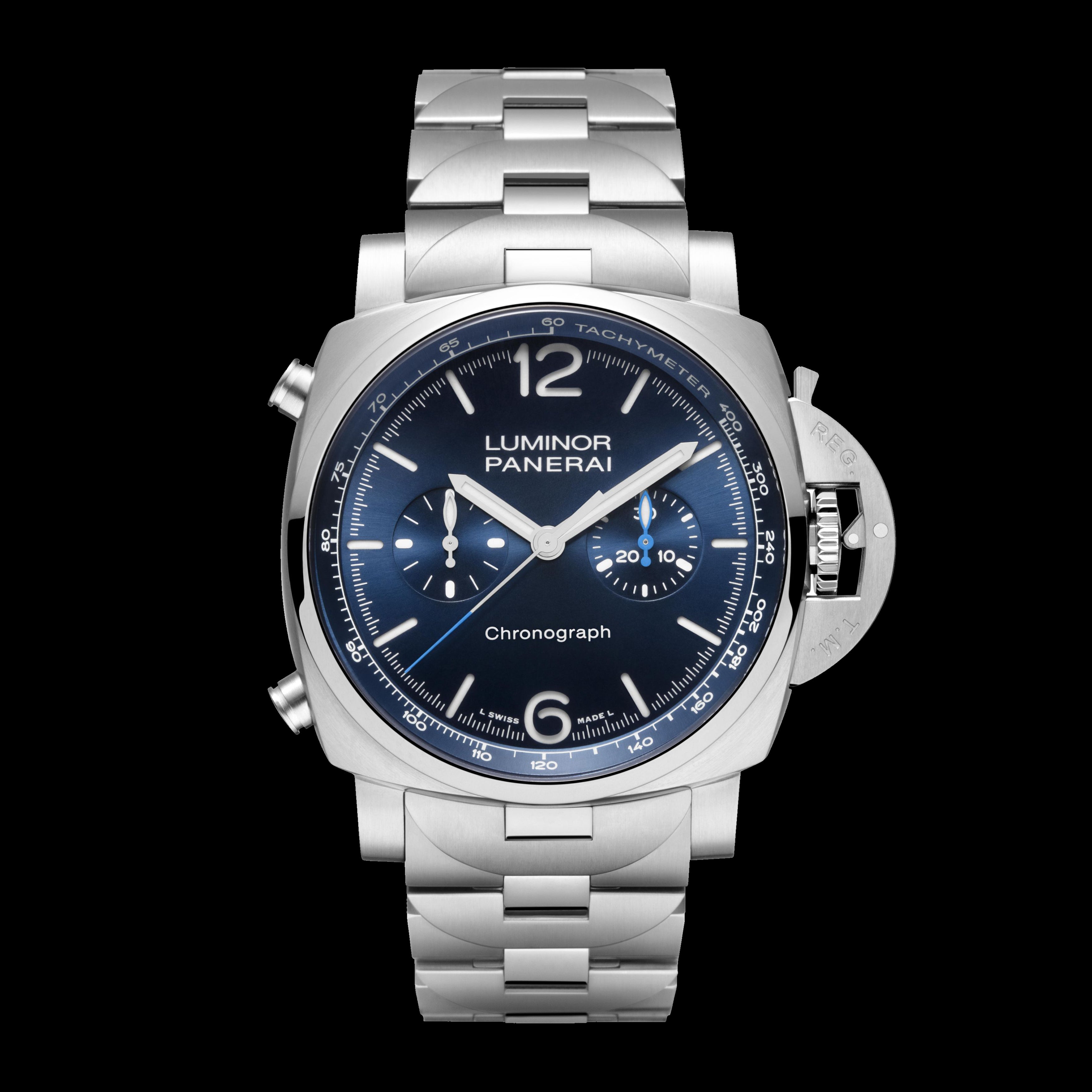 Panerai Luminor Chrono 01110 Blue Dial, Stainless Steel, 44.0 mm 