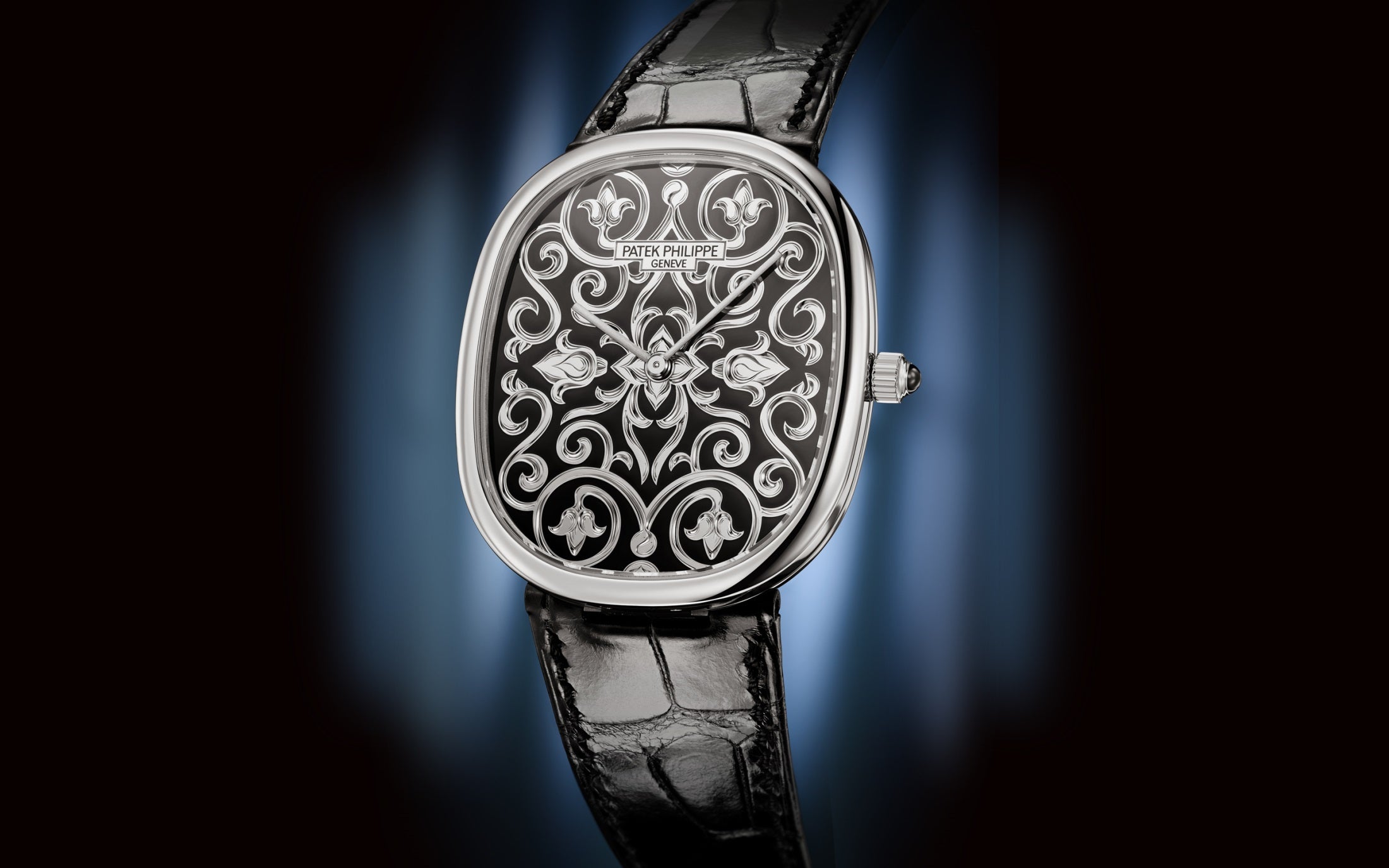 Patek Philippe Golden Ellipse 5738 Black Dial, White Gold, 34.5 mm ...