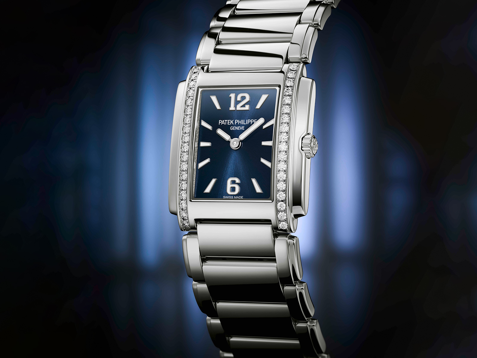 Patek Philippe Twenty-4 4910 Blue Dial, Stainless Steel, Quartz
