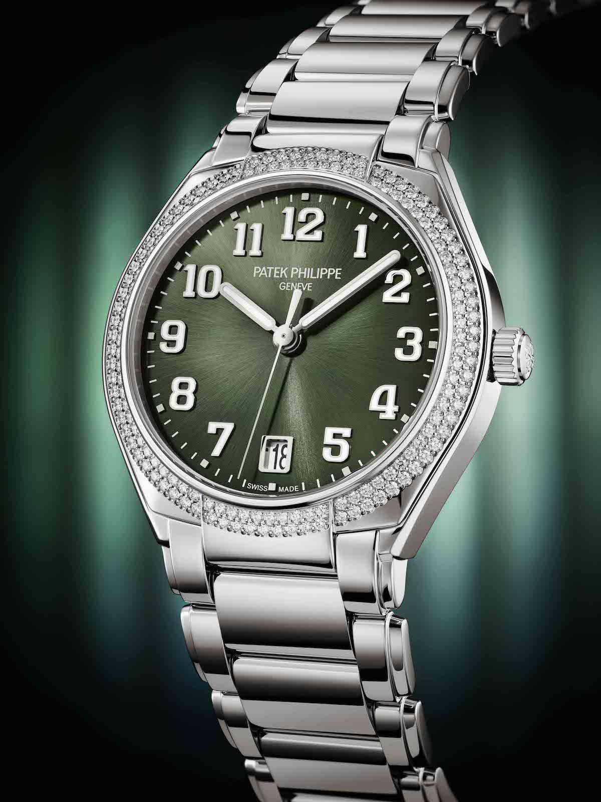Patek Philippe Twenty-4 7300 Olive Green Dial, Steel, mm