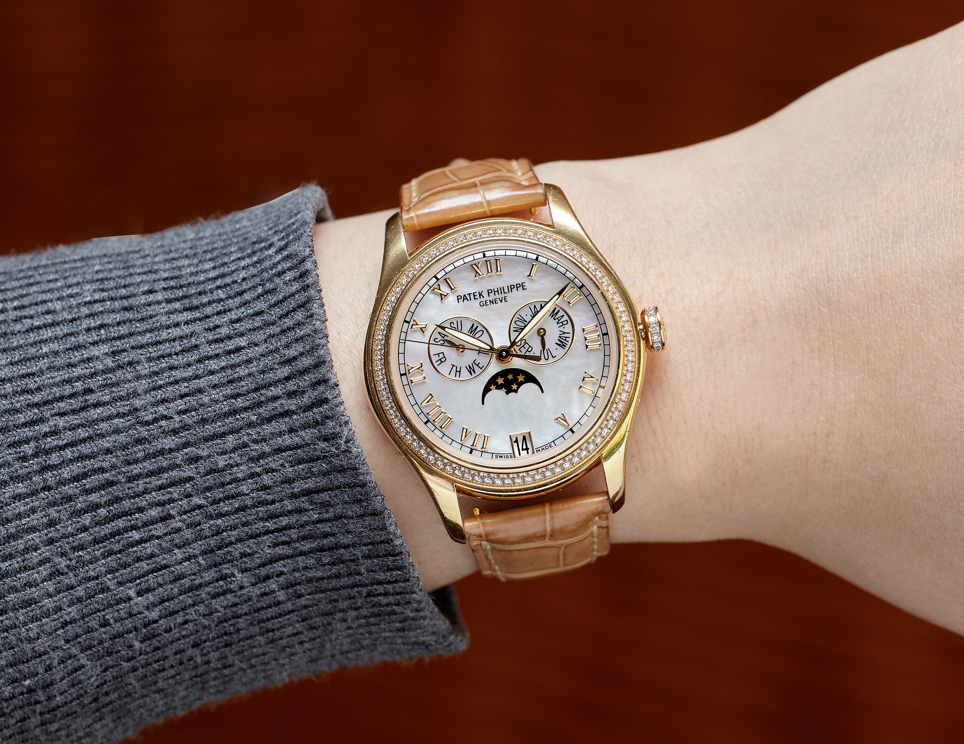 Patek Philippe Complications 4936 White Dial, Yellow Gold, mm