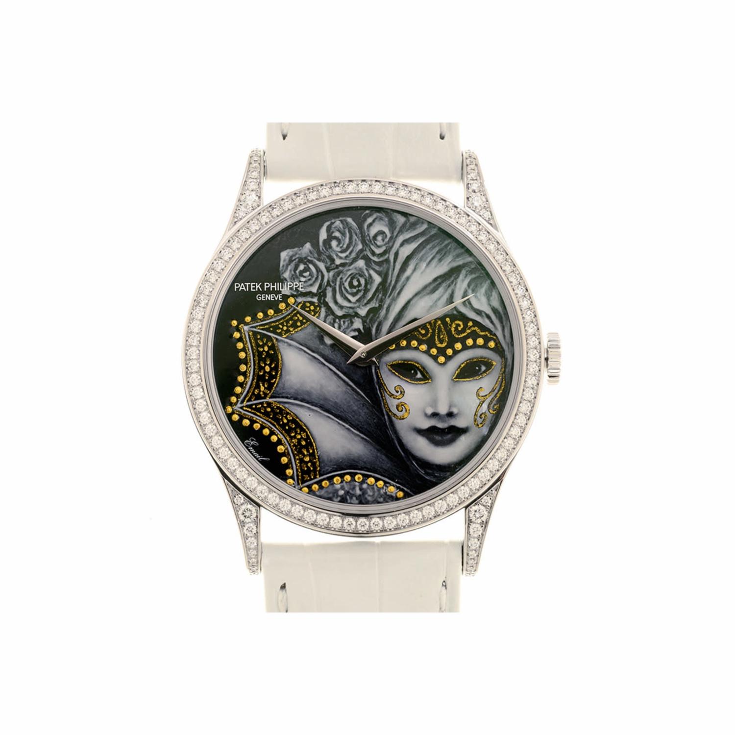 Patek Philippe Calatrava 5077 Black Dial, 18kt White Gold, Rare