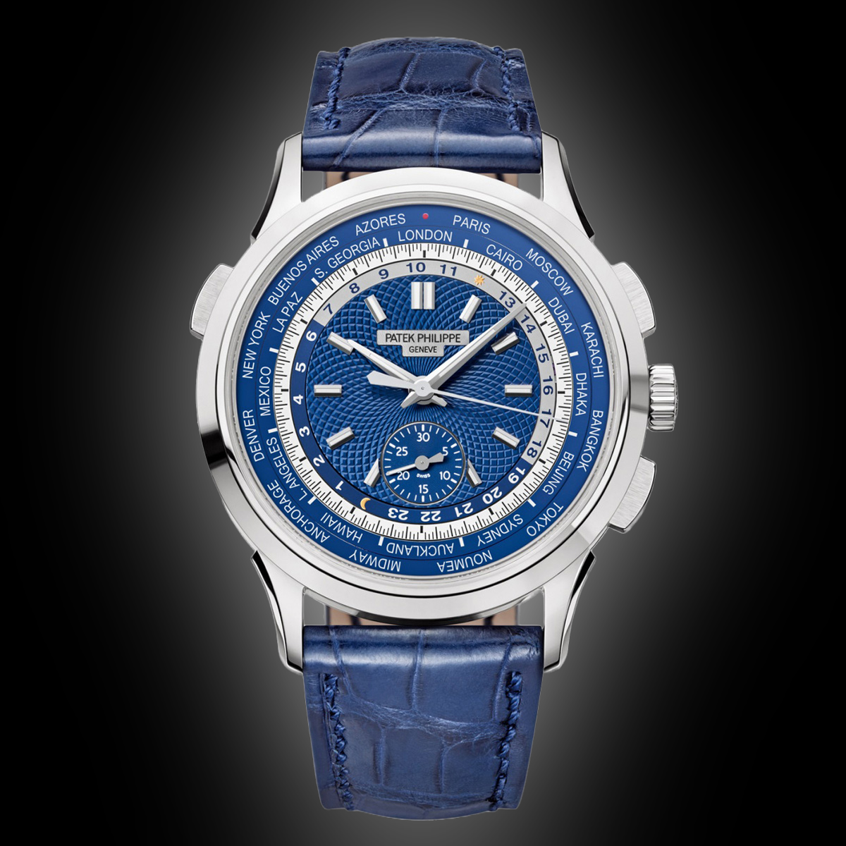 Patek Philippe Complications 5930 Blue Dial, White Gold, Self
