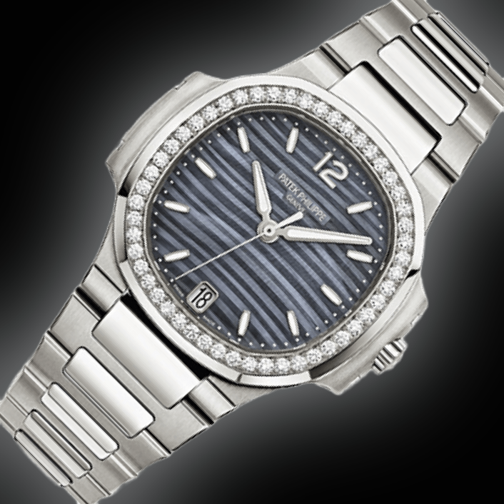 Patek Philippe Nautilus 7018 Blue Tinted Mother of Pearl Dial