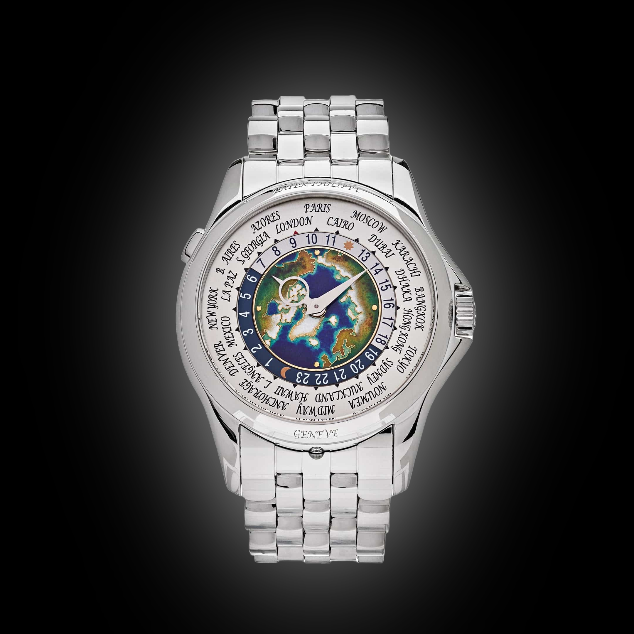 Patek Philippe Complications 5131 Blue Dial, Platinum, World Time