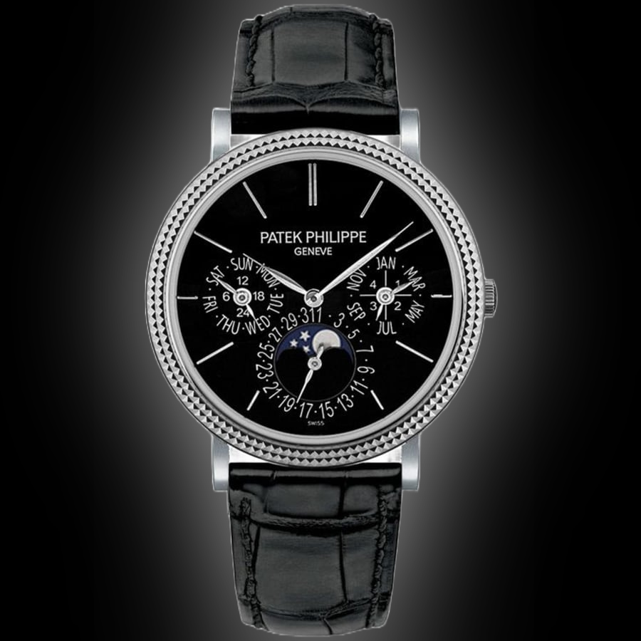 PATEK PHILIPPE 名刺入れ ブラック Patek Philippe 3998G Automatic Calatrava Watch Circa 2002