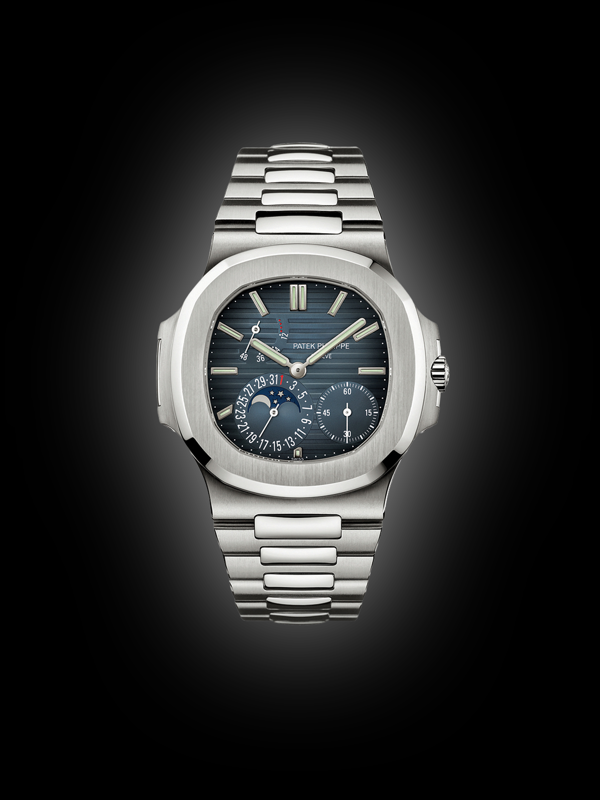 Patek Philippe Nautilus 5712 Blue Dial, Stainless Steel, mm