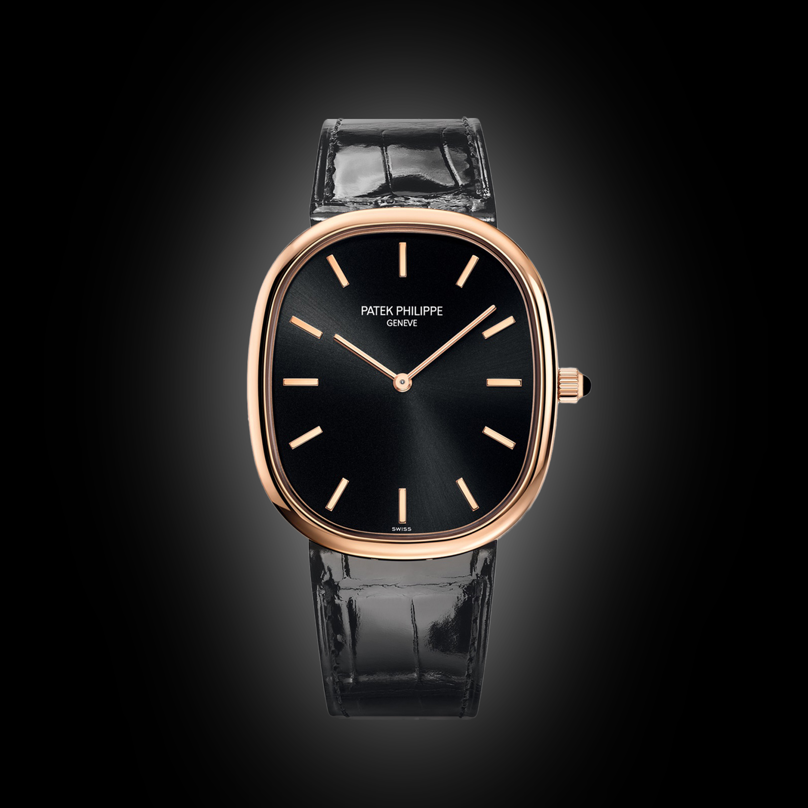 Patek Philippe Golden Ellipse 5738 Ebony Black Dial, Rose Gold, Manual ...