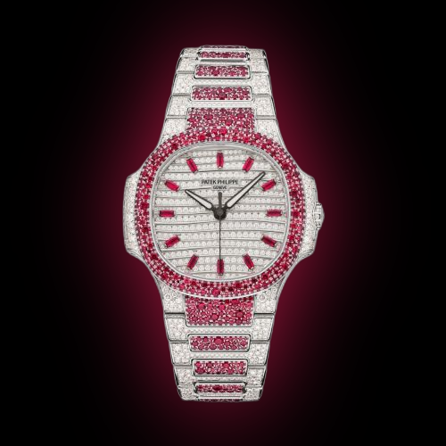 Patek Philippe Nautilus 7118 Diamond Paved Dial, White Gold,