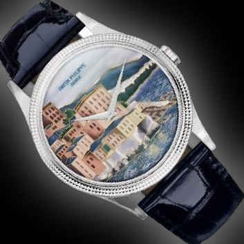 Patek Philippe Calatrava 5177G White Gold, 38.0 mm, Italian Scenes
