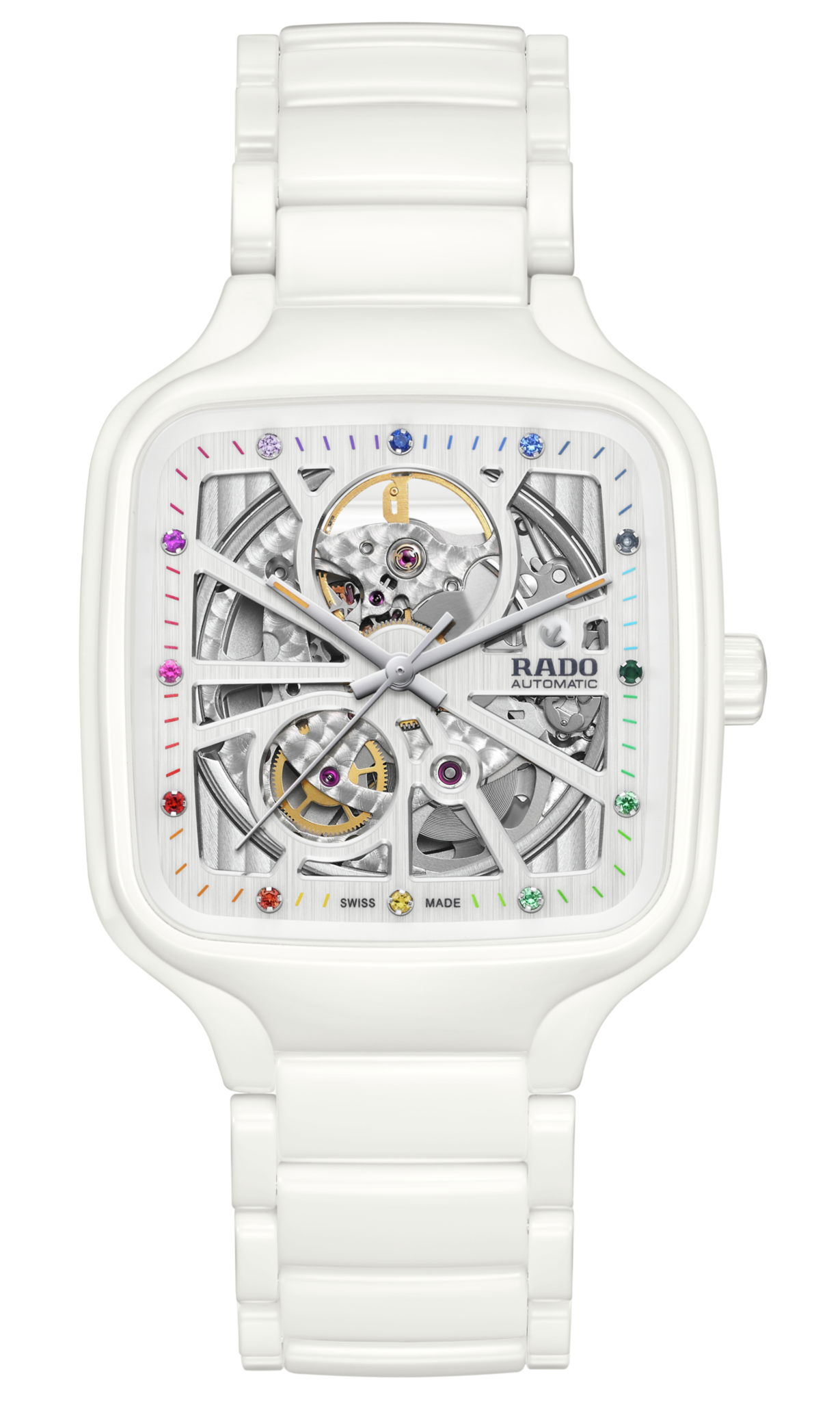 Rado TRUE Square 2707 Open Heart White Dial, 38.0 mm, Automatic