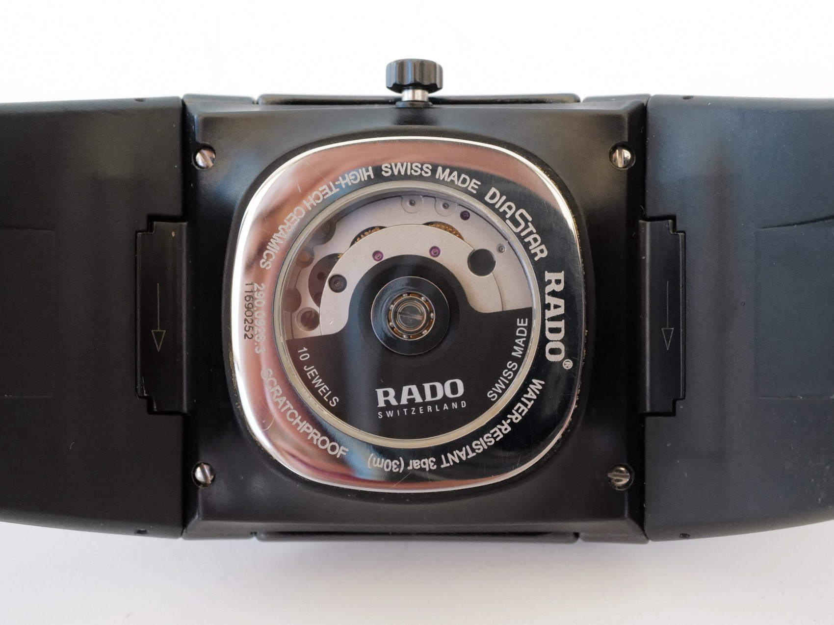 Rado Ceramica R21926159 Black Dial, 35.0 mm, Quartz, Digital