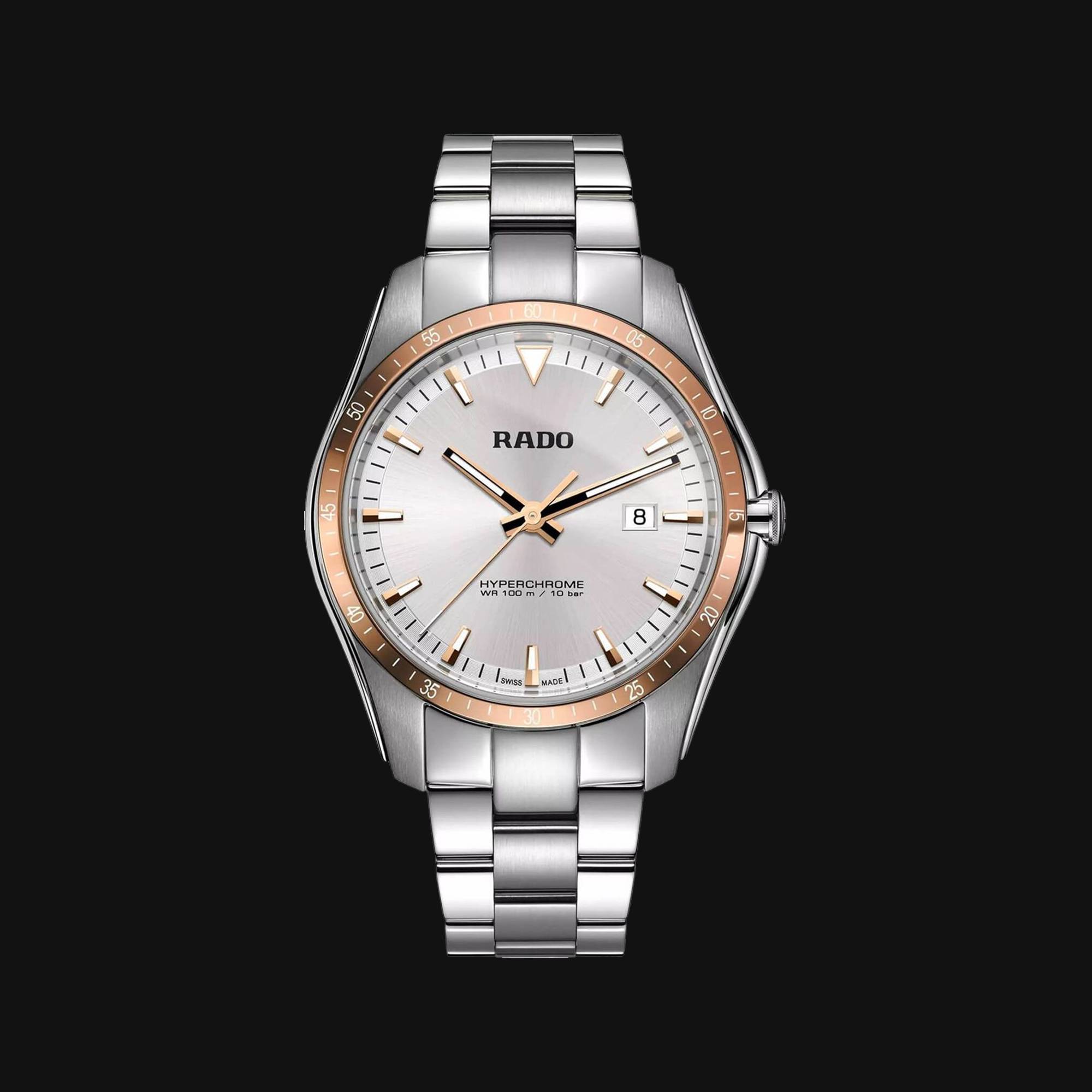 Rado HyperChrome 3250 Silver Dial, Stainless Steel, Quartz, Men's