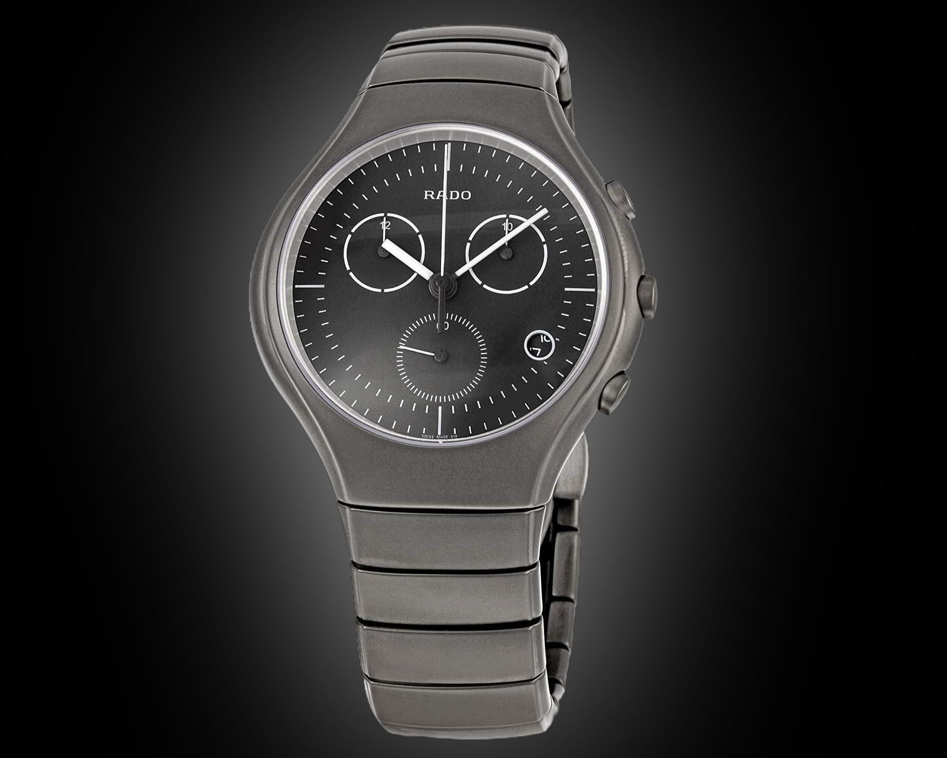 Rey品 Rado TRUE 2789 Black Dial, Ceramic, Chronograph, Men's Watch