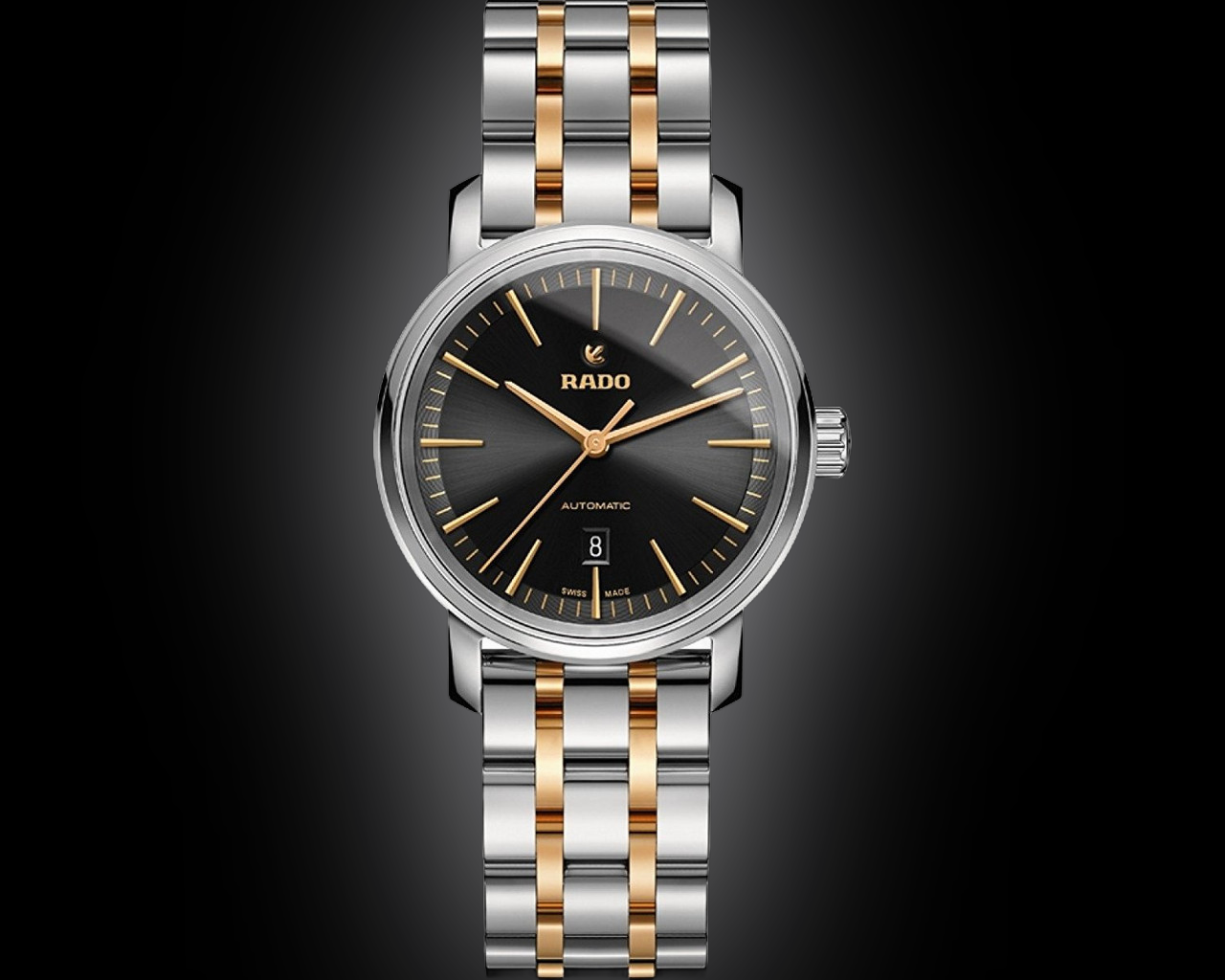 Rado DiaMaster 1407 Black Dial, Stainless Steel, XL, Automatic