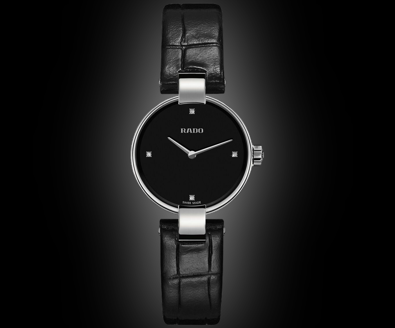 Rado Centrix 3093 Black Dial, Stainless Steel, Quartz, Ladies