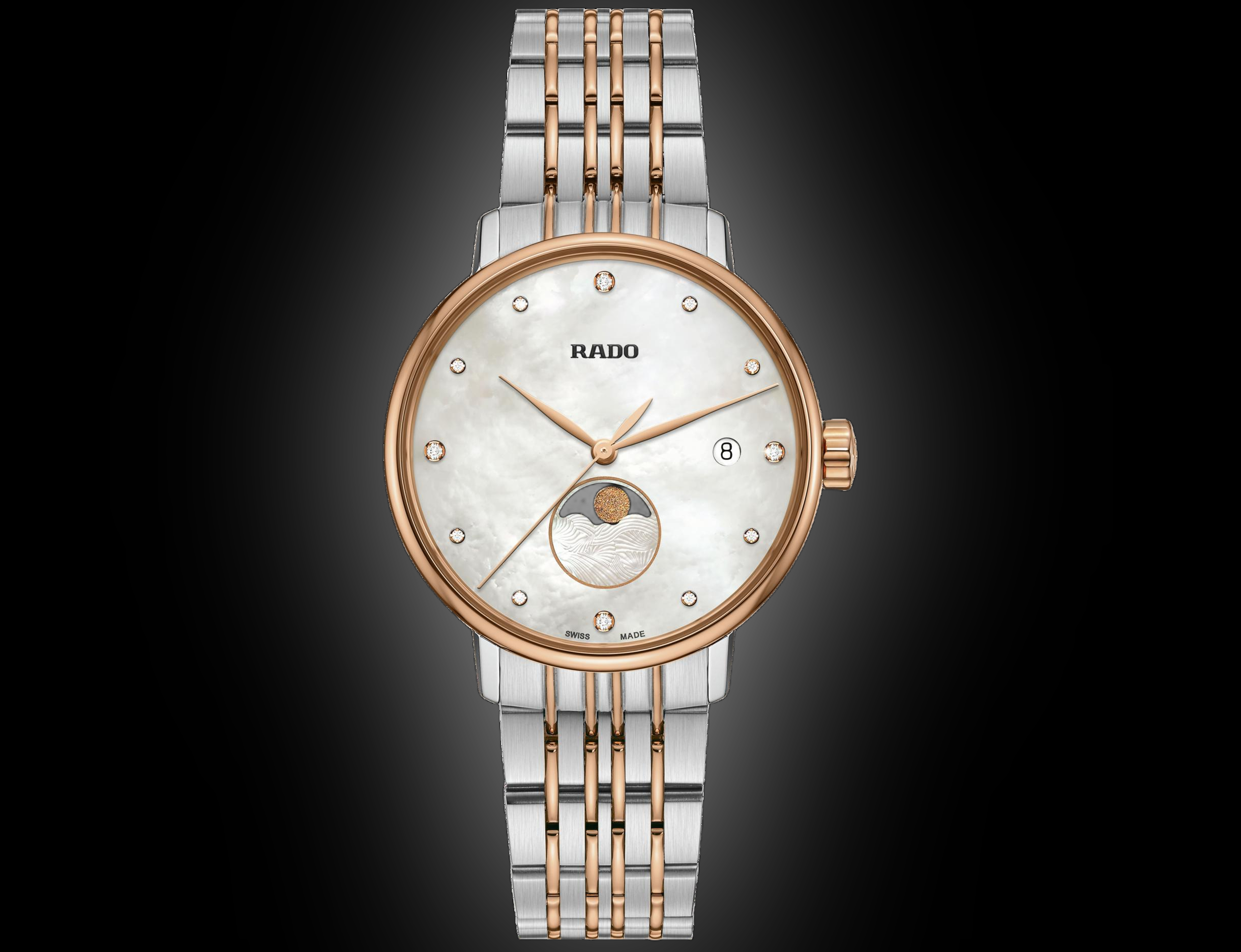 ＊DC＊25cm＊美品！ Rado Coupole 2288 Mother of Pearl Diamond Dial, Stainless