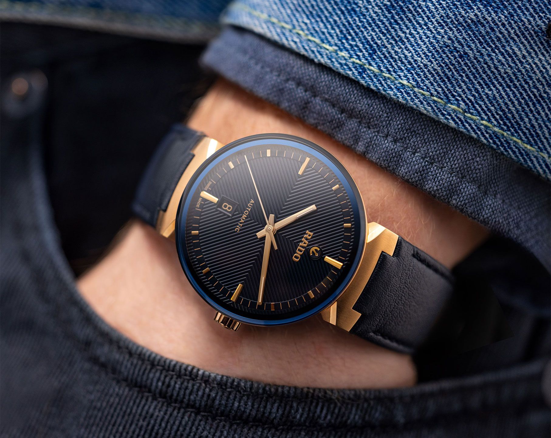 Rado Florence 4890 Blue Dial, Stainless Steel, 39.0 mm, Automatic