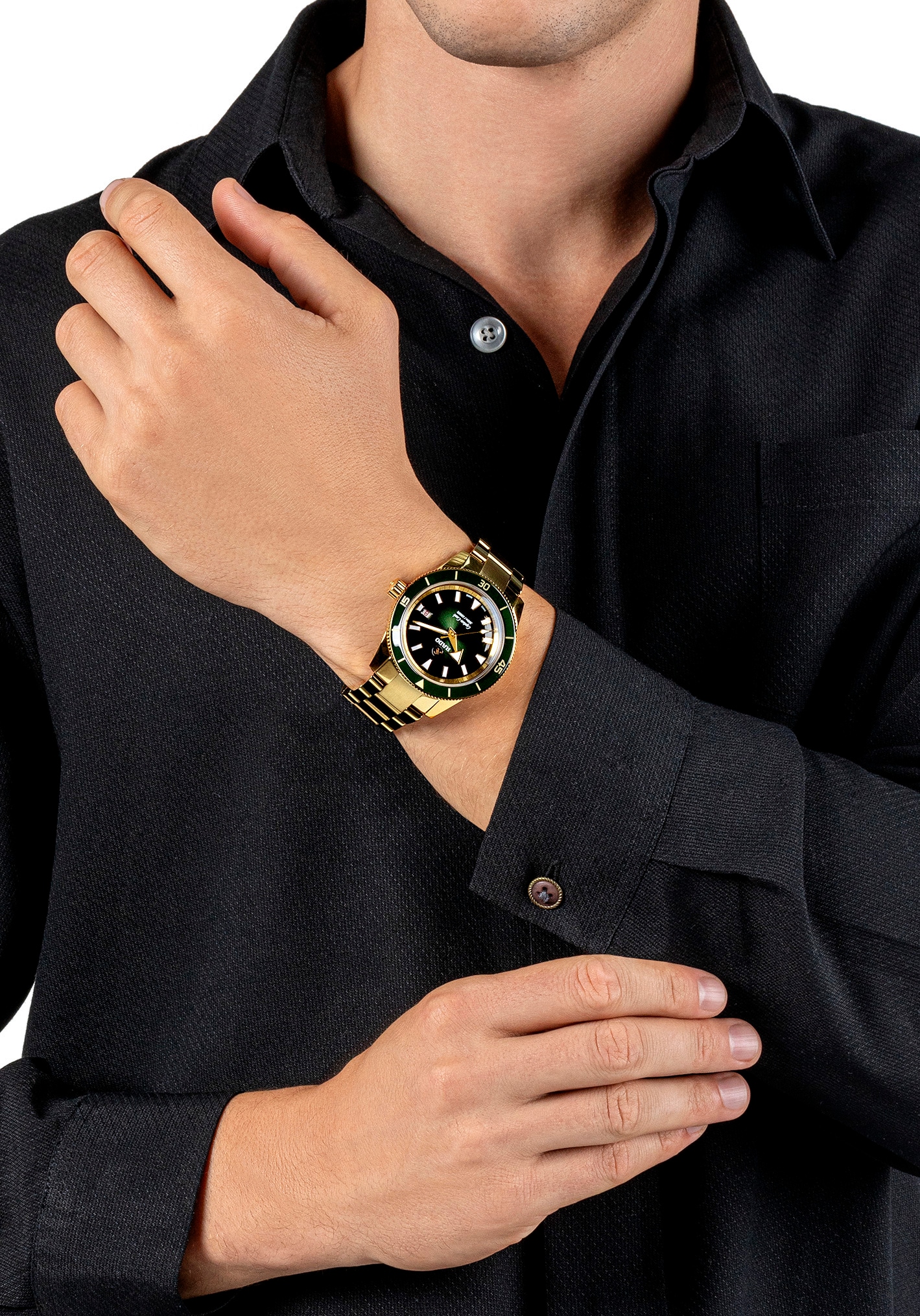 Rado Captain Cook R32136323 Green Dial, High-Tech Ceramic, 42.0 mm