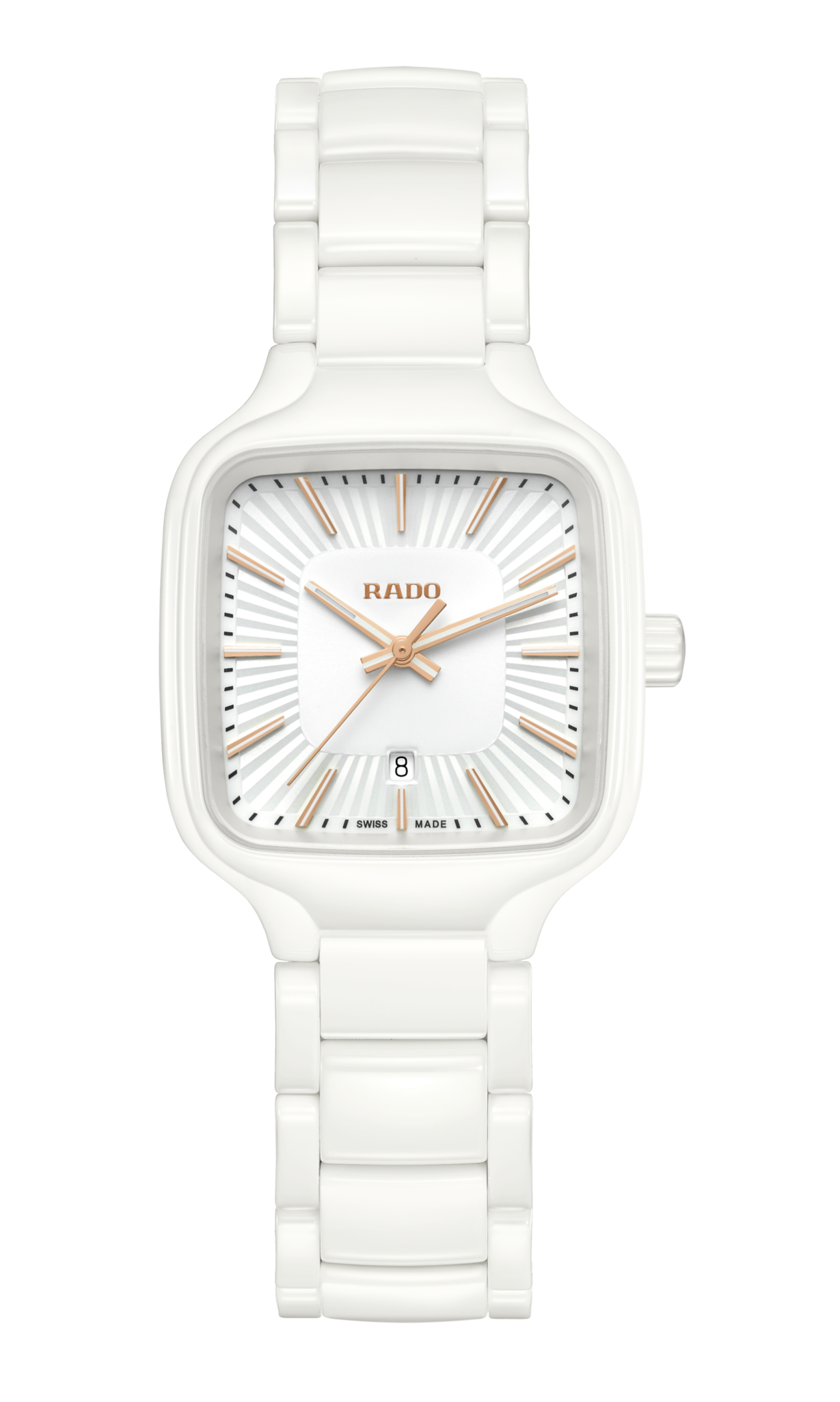 Rado TRUE Square 2707 White Dial, High-Tech Ceramic, Titanium, mm