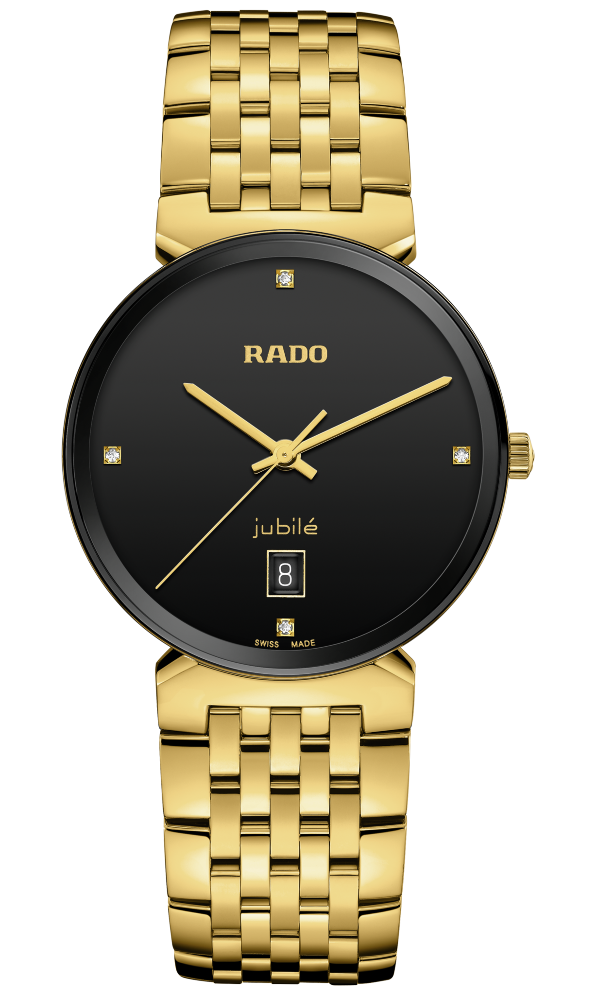 Rado Florence 4891 Black Dial, Stainless Steel, Diamonds