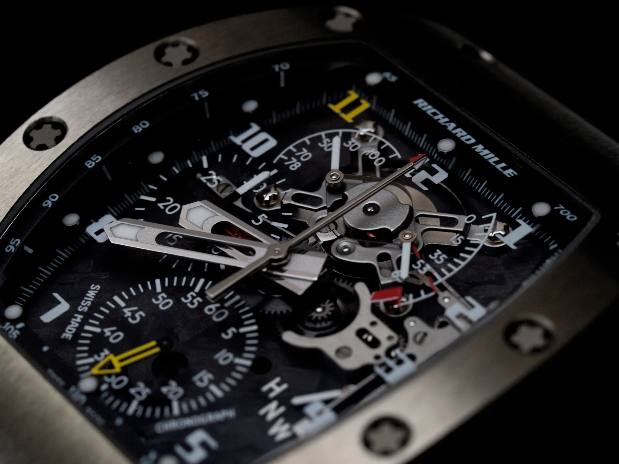 Richard Mille Sports & Athletics RM 004 Black/Yellow Dial
