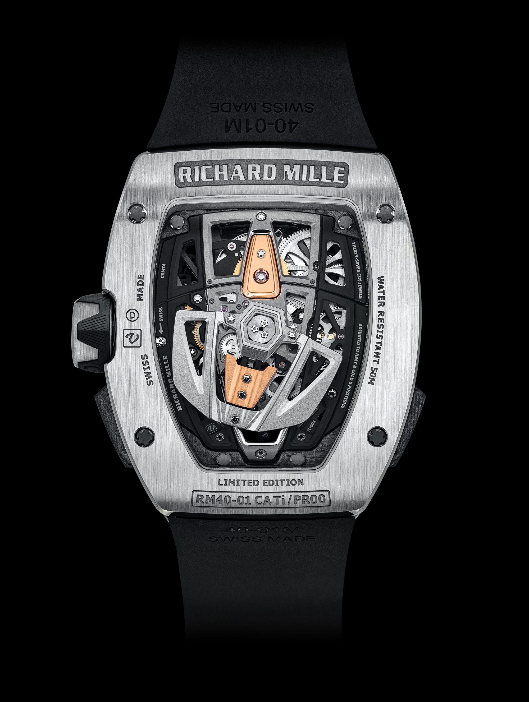ミルミル Richard Mille Auto & Aviation RM 40-01 Black/Gray/Red/Green