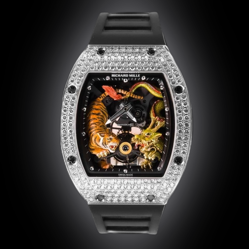 Richard Mille Hollywood RM51 Tiger and Dragon Dial, 18kt White