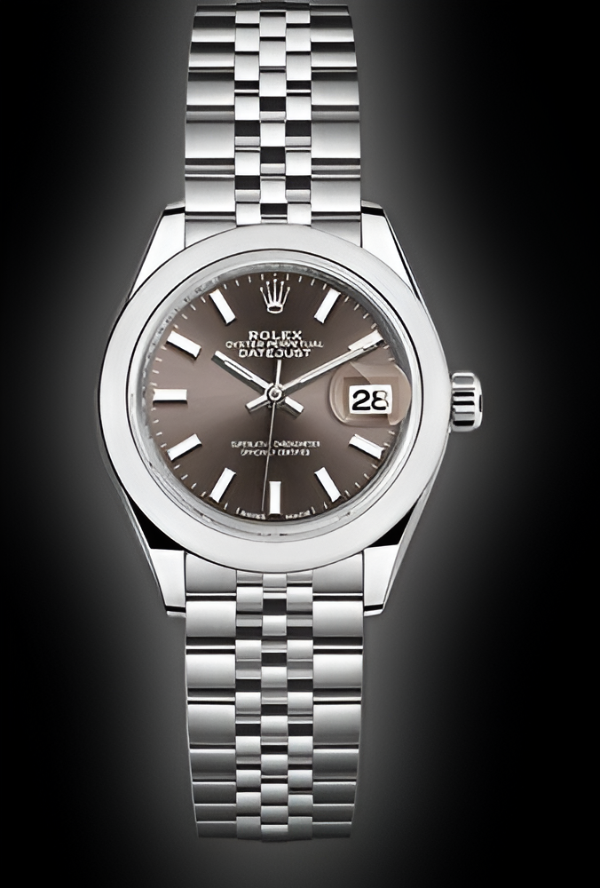 Rolex Lady-Datejust 279160 Grey Dial, Stainless Steel, 28.0 mm, Jubilee