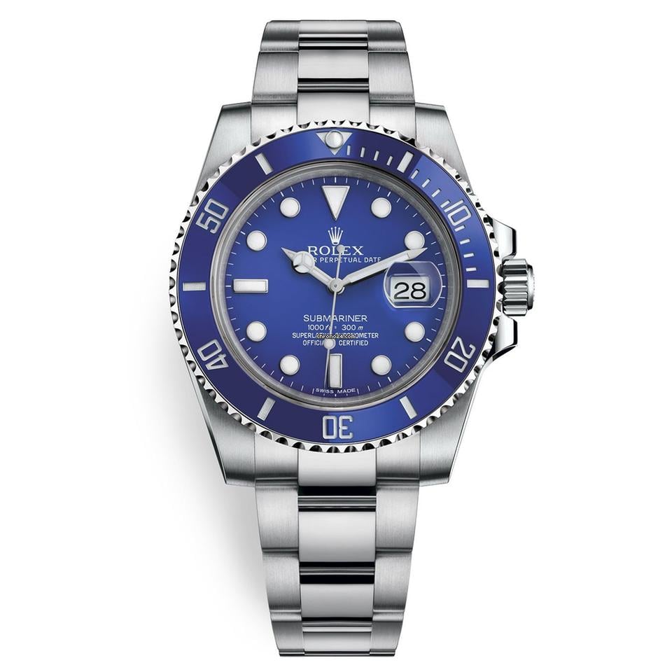 Rolex Submariner 116619 Blue Dial, White Gold, Oyster, Automatic