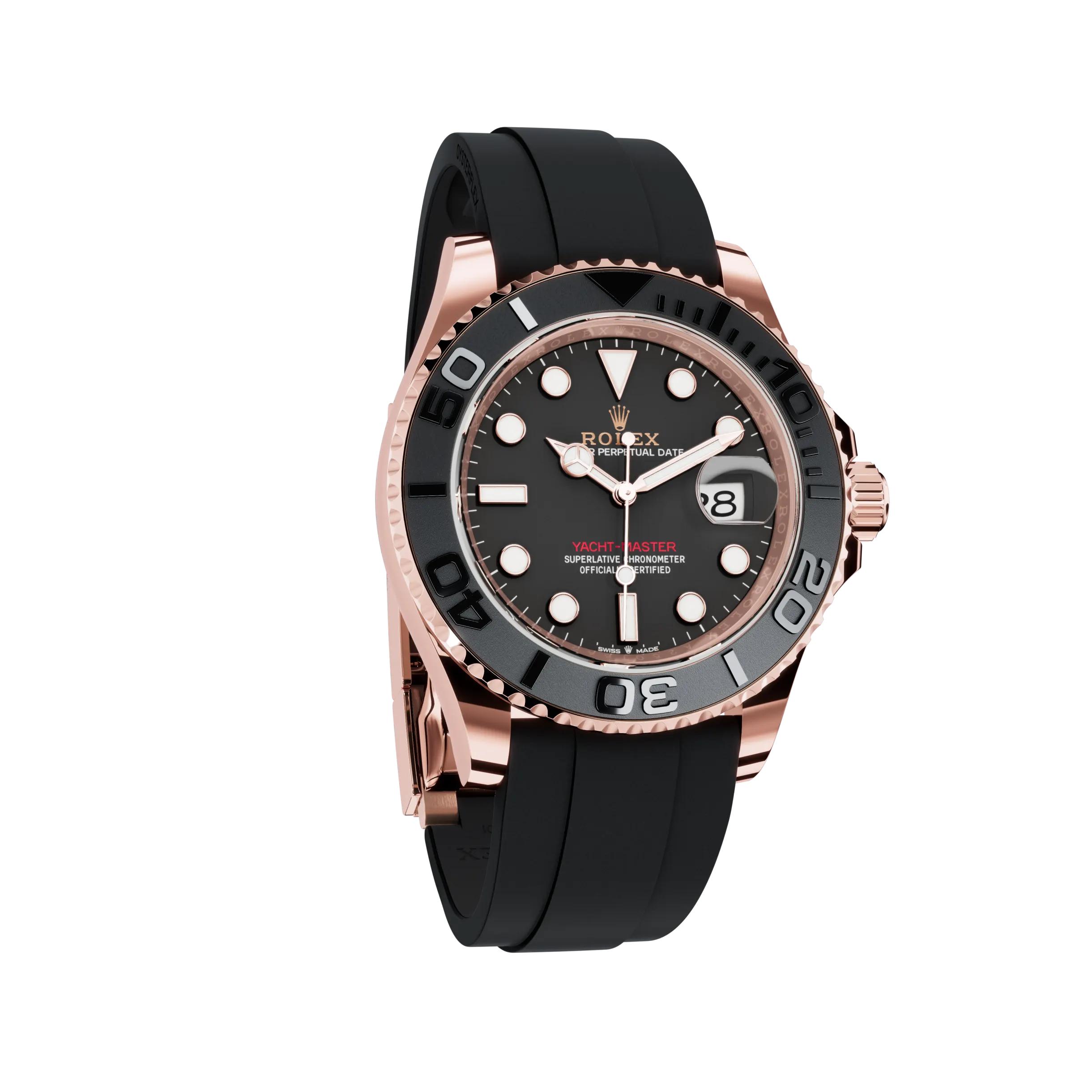 Rolex Yacht-Master 40 126655 Intense Black Dial, 18 kt Everose