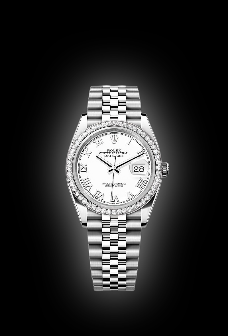 Rolex Datejust 36 126284 Silver Dial, Oystersteel and White Gold