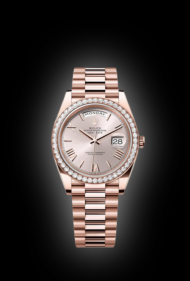 Rolex Day-Date 40 228345 White Dial, 18 kt Everose Gold, 40.0 mm