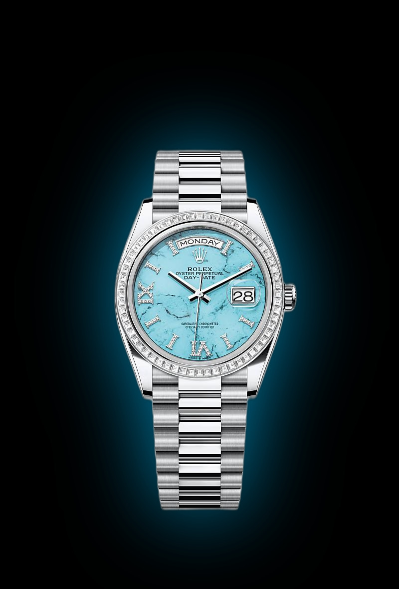 ピュア ビューティ 今日のクールなロレックス #2598：128396 TBR デイデイト 36、ピンク