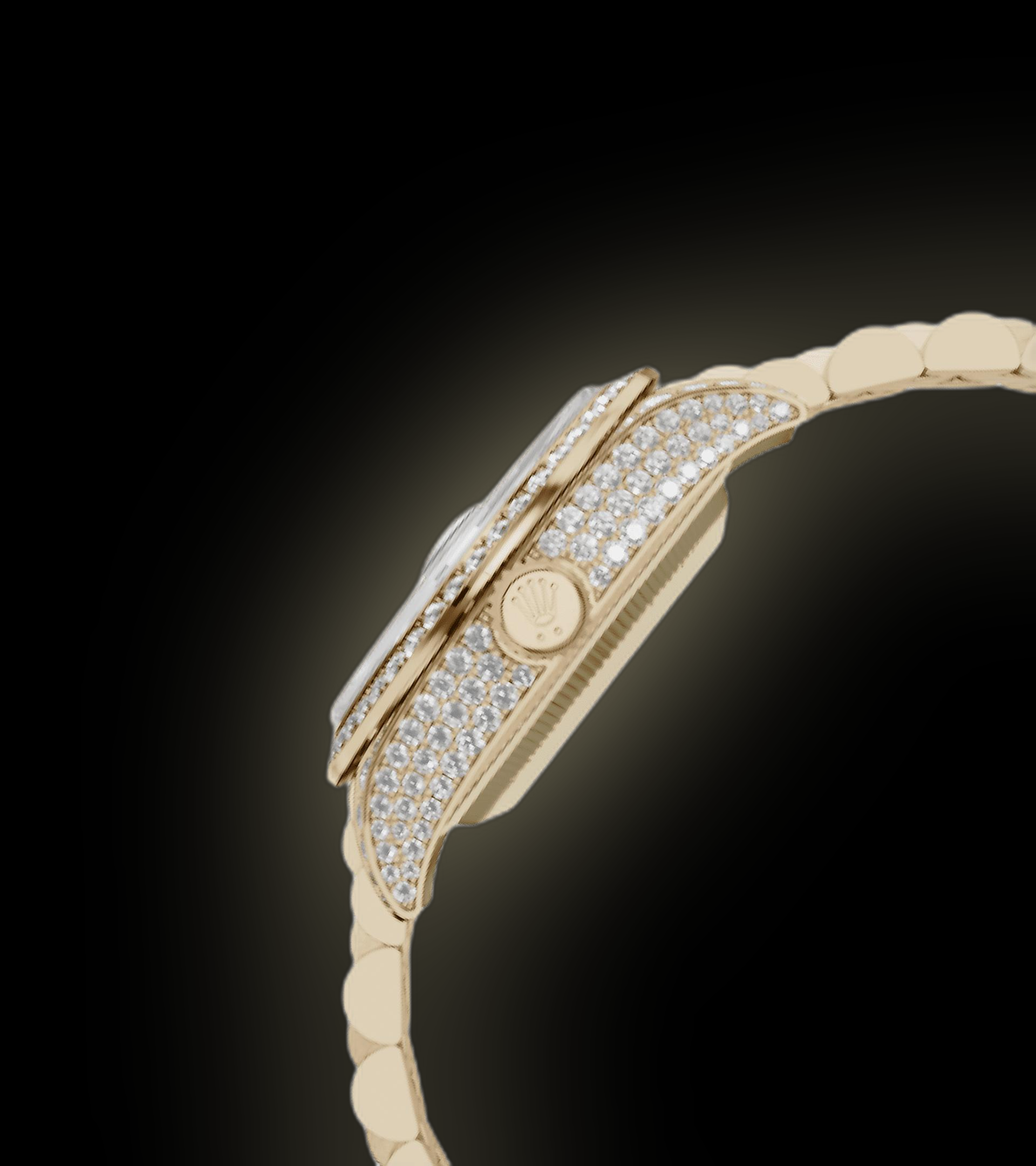 Rolex Lady-Datejust 28 279458 Diamond-Paved Dial, 18 kt Yellow